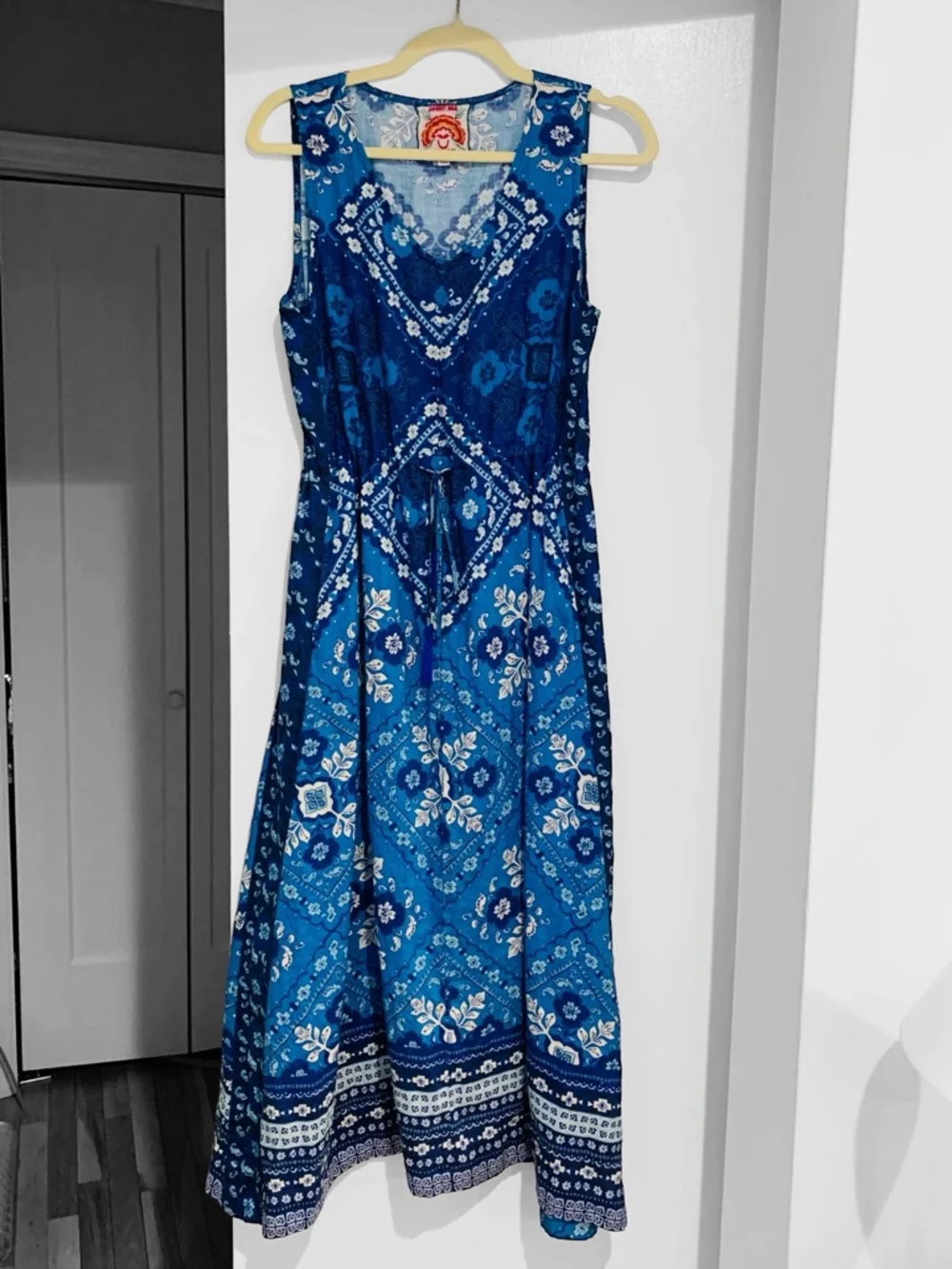 Johnny Was Drawstring Linen Tank Dress Midi Size S - Picture 3 of 11